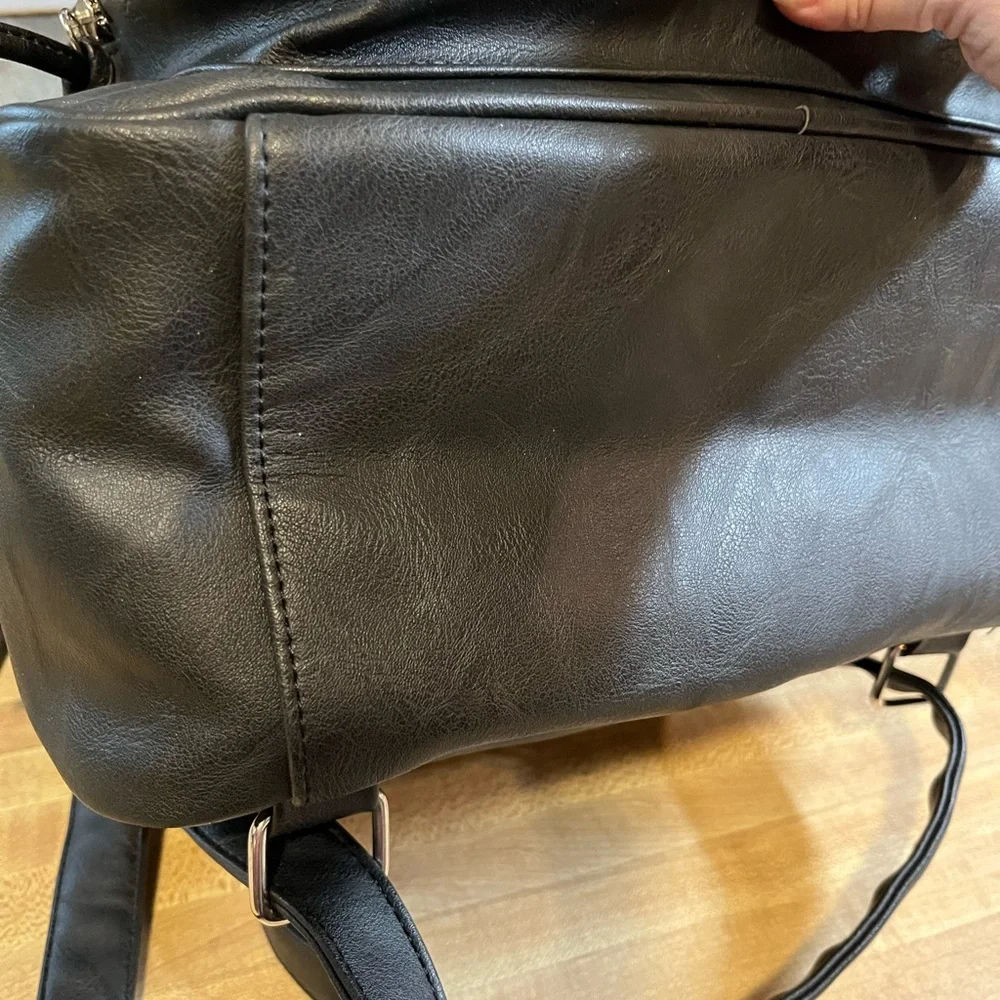 Faux Leather Backpack